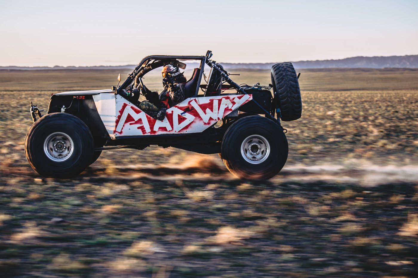 Red custom buggy of MadWay Rally